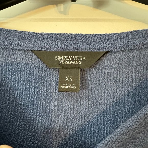 Blue Simply Vera Long Sleeve Blouse Size XS - Picture 3 of 3